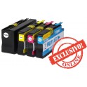 Conjunto 4 Tinteiros HP Compatíveis 711XL V4/V5 Preto/Azul/Magenta/Amarelo